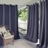 Elrene Home Fashions Connor Grommet Top Light-filtering Single Outdoor Curtain Panel In Blue