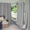 Elrene Home Fashions Connor Solid Indoor/outdoor Curtain Panel, 52 X 108 In Gray