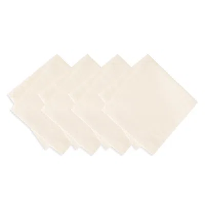 Elrene Home Fashions Continental Solid Texture Water And Stain Resistant Napkins, Set Of 4 In Ivory