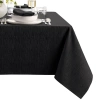 Elrene Home Fashions Continental Solid Texture Water And Stain Resistant Tablecloth, 52 X 70 In Black