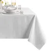 Elrene Home Fashions Continental Solid Texture Water And Stain Resistant Tablecloth, 60 X 84 In White