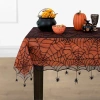 Elrene Home Fashions Crawling Halloween Tablecloth In Black