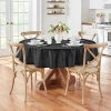 Elrene Home Fashions Elegance Plaid Jacquard Tablecloth In Black