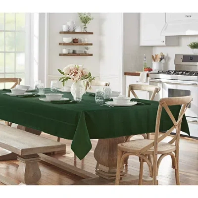 Elrene Home Fashions Elegance Plaid Jacquard Tablecloth In Green