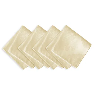 Elrene Home Fashions Elrene Barcelona Jacquard Damask Napkins, Set Of 4 In Antique