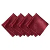 Elrene Home Fashions Elrene Barcelona Jacquard Damask Napkins, Set Of 4 In Burgundy