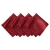 Elrene Home Fashions Elrene Barcelona Jacquard Damask Napkins, Set Of 4 In Red