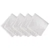 Elrene Home Fashions Elrene Barcelona Jacquard Damask Napkins, Set Of 4 In White