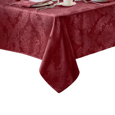 Elrene Home Fashions Elrene Barcelona Jacquard Damask Oblong Tablecloth, 120 X 60 In Burgundy
