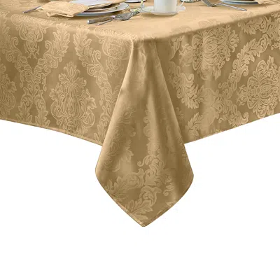 Elrene Home Fashions Elrene Barcelona Jacquard Damask Oblong Tablecloth, 144 X 60 In Gold