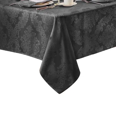 Elrene Home Fashions Elrene Barcelona Jacquard Damask Oblong Tablecloth, 84 X 60 In Gray