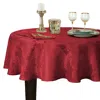 Elrene Home Fashions Elrene Barcelona Jacquard Damask Round Tablecloth, 70 X 70 In Red
