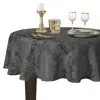 Elrene Home Fashions Elrene Barcelona Jacquard Damask Round Tablecloth, 90 X 90 In Gray