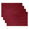 Elrene Home Fashions Elrene Caiden Elegance Damask Placemat, Set Of 4 In Cranberry