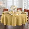 Elrene Home Fashions Elrene Caiden Elegance Damask Round Tablecloth, 90 X 90 In Yellow