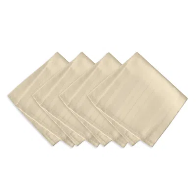 Elrene Home Fashions Elrene Denley Stripe Jacquard Napkins, Set Of 4 In Ivory