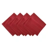 Elrene Home Fashions Elrene Denley Stripe Jacquard Napkins, Set Of 4 In Red