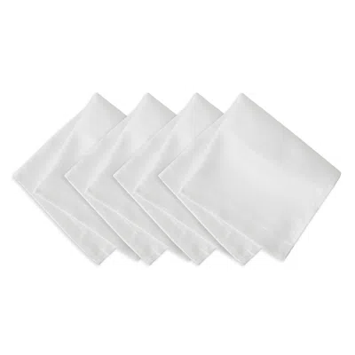 Elrene Home Fashions Elrene Denley Stripe Jacquard Napkins, Set Of 4 In White