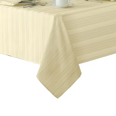 Elrene Home Fashions Elrene Denley Stripe Jacquard Oblong Tablecloth, 60 X 84 In Ivory