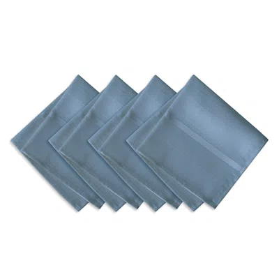 Elrene Home Fashions Elrene Elegance Plaid Damask Napkins, Set Of 4 In Baby Blue