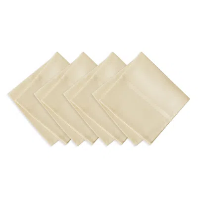 Elrene Home Fashions Elrene Elegance Plaid Damask Napkins, Set Of 4 In Beige