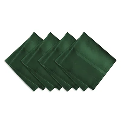 Elrene Home Fashions Elrene Elegance Plaid Damask Napkins, Set Of 4 In Evergreen