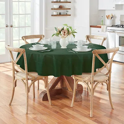 Elrene Home Fashions Elrene Elegance Plaid Jacquard Round Tablecloth, 90 X 90 In Holly Green
