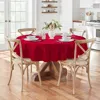 Elrene Home Fashions Elrene Elegance Plaid Jacquard Round Tablecloth, 90 X 90 In Red