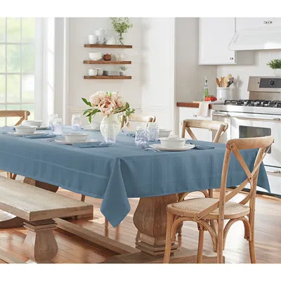 Elrene Home Fashions Elrene Elegance Plaid Jacquard Tablecloth, 60 X 102 In Blue