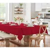 Elrene Home Fashions Elrene Elegance Plaid Jacquard Tablecloth, 60 X 144 In Red