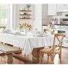 Elrene Home Fashions Elrene Elegance Plaid Jacquard Tablecloth, 60 X 84 In White