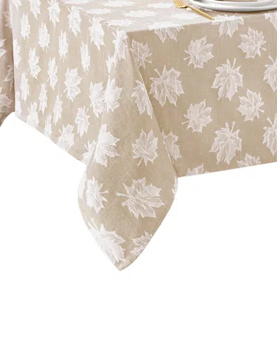 Elrene Home Fashions Falling Leaves Jacquard Tablecloth In Neutral