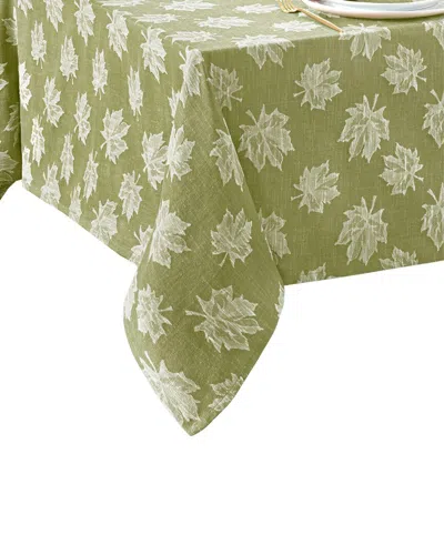 Elrene Home Fashions Falling Leaves Jacquard Tablecloth