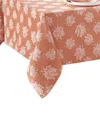 Elrene Home Fashions Falling Leaves Jacquard Tablecloth In Pink