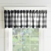Elrene Home Fashions Farmhouse Living Buffalo Check Window Valance, 15 X 60 In Black/white
