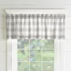 Elrene Home Fashions Farmhouse Living Buffalo Check Window Valance, 15 X 60 In Gray/white