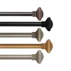 Elrene Home Fashions Florence Adjustable Curtain Rod With Square Finials, 28-48 In Pewter