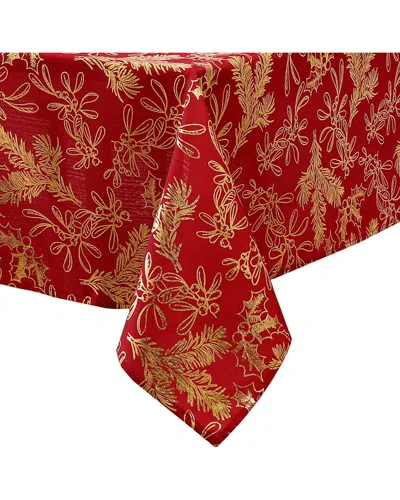 ELRENE HOME FASHIONS ELRENE HOME FASHIONS FOIL WOODLAND HOLIDAY FABRIC TABLECLOTH