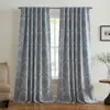 Elrene Home Fashions Giovanni Medallion Blackout Window Curtain Panel, 52 X 84 In Blue