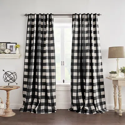 Elrene Home Fashions Grainger Buffalo Check Blackout Window Curtain, 52 X 84
