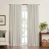 Elrene Home Fashions Harrow Solid Texture Blackout Window Curtain Panel, 52 X 108 In Natural