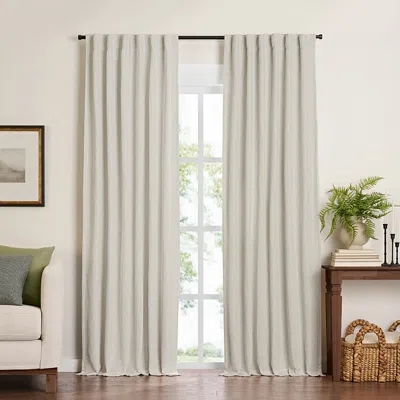Elrene Home Fashions Harrow Solid Texture Blackout Window Curtain Panel, 52 X 84