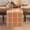 Elrene Home Fashions Hawley Plaid Harvest Cotton Table Runner In Orange