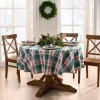 Elrene Home Fashions Holiday Fireside Plaid Round/oval Tablecloth In Multi