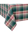Elrene Home Fashions Holiday Fireside Plaid Tablecloth