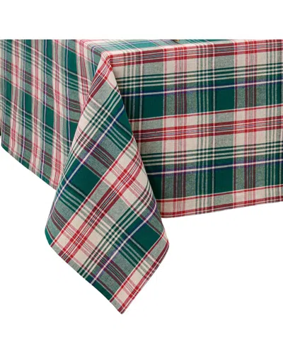 ELRENE HOME FASHIONS ELRENE HOME FASHIONS HOLIDAY FIRESIDE PLAID TABLECLOTH