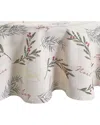 Elrene Home Fashions Holiday Tree Trimmings Tablecloth -round In White