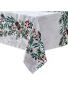 Elrene Home Fashions Holly Berry Flourish Holiday Fabric Tablecloth In Multi