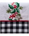 Elrene Home Fashions Holly Charm Holiday Fabric Table Runner