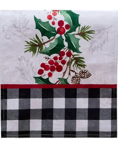 ELRENE HOME FASHIONS ELRENE HOME FASHIONS HOLLY CHARM HOLIDAY FABRIC TABLE RUNNER